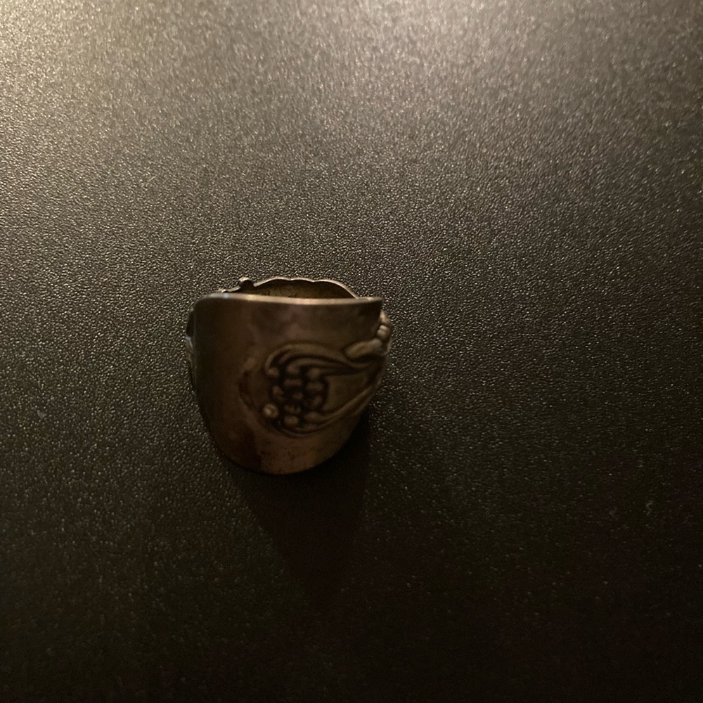 Silver Spoon Statement Ring - image 2